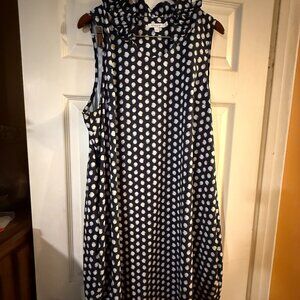 Chico’s Zenergy® UPF Ruffled Neck Dress - Blue Dot - Size 4 (XXL/20)